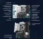ASUS PRIME Z890M-PLUS WIFI Z890 LGA 1851 mATX motherboard, Intel® Core™ Ultra Series 2 Ready, Advanced AI PC-ready, 10+1+2+1 80A power stages, DDR5, PCIe® 5.0, USB Type-C®, 3x M.2, Wi-Fi 7, 2.5Gb LAN - Image 3