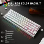 Attack Shark X68 Pro HE Mechanical Keyboard – 68 Keys, Magnetic Switches, Tri-Mode, Rapid Trigger 0.01mm, 8K Polling, Hot-Swap, RGB Backlight, 5000mAh, White - Image 9