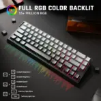 Attack Shark X68 Pro HE Mechanical Keyboard – 68 Keys, Magnetic Switches, Tri-Mode, Rapid Trigger 0.01mm, 8K Polling, Hot-Swap, RGB Backlight, 5000mAh, Moon Night color - Image 8