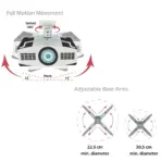 NCTS-CM50100 Universal Projector Ceiling Mount – Adjustable Telescopic Arm 100cm to 10cm , 360° Swivel, ±15° Tilt,  Steel Alloy, Flush & Extension Mounting, Cable Management , 22.5cm to 30.5cm Mounting Diameter  - Image 4