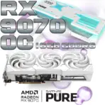 Sapphire Pure AMD Radeon™ RX 9070 Gaming OC White GPU With 16GB GDDR6, AMD RDNA 4, 2700 MHz Boost Clock, Ray Tracing, DisplayPort 2.1a, Dual-Ball Fans, ARGB Sync | WHITE 11349-02-20G | 1 YEAR WARRANTY