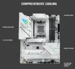 ASUS ROG STRIX B850-A GAMING WIFI AMD AM5 B850 ATX Motherboard 14+2+2 power stages, DDR5 AEMP, 2.5G LAN, WiFi 7 with Q-Antenna, 4x M.2, PCIe 5.0, USB 20Gbps Type-C, AI Networking II, ASUS AI Advisor - Image 3