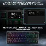 GAMDIAS Hermes M7 Hybrid TKL Mechanical Keyboard – Gamdias RED Switches, RGB Backlit, Digital Display, 2.4GHz/Bluetooth/Wired, 4000mAh Battery, PBT Keycaps, Gasket Design, Volume Knob | BLACK  - Image 2