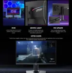 MSI MPG 242R X60N 24-inch FHD Rapid TN Gaming Monitor , 600Hz Refresh, 0.1ms GtG, AMD FreeSync Premium, VESA DisplayHDR 400, USB Hub, HDMI 2.1, DP 1.4, Type-C 98W PD | 6 MONTHS WARRANTY - Image 9