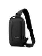 EZ EXP029 Multi-Use Black Sling Bag – Compact Crossbody Pack | Fashion, Wallet & Essentials – Unisex Everyday Bag