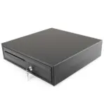 Cash Register Drawer with Under Counter Mounting Bracket - 420mm Black Drawer for POS, 5 Bill 8 Coin Compartment, Fully Removable 2 Tier Cash Tray, 24V RJ11 Key-Lock, Double Media Slot - Image 8