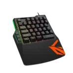MEETION KB015 One-Handed Wired Gaming Keyboard – Rainbow LED Backlight, 35 Keys, Anti-Ghosting, USB, Ergonomic Design, Plug & Play - Image 5