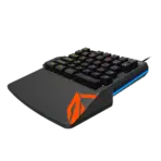 MEETION KB015 One-Handed Wired Gaming Keyboard – Rainbow LED Backlight, 35 Keys, Anti-Ghosting, USB, Ergonomic Design, Plug & Play - Image 4
