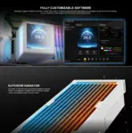 GAMDIAS CHIONE P5-360 WH AIO ARGB Liquid Cooler  – 3.4” IPS LCD, 360mm Radiator, ARGB PWM Fans, Rotatable Display, Upgraded Cooling System, Universal Compatibility, Hidden Cable Routing, Motherboard Sync | WHITE - Image 5