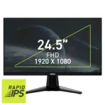 MSI MAG 255XF 25 inch FHD 300Hz Flat Gaming Monitor ; FHD (1920 x 1080) Rapid IPS Panel 0.5ms (GtG, Min.) ; Adaptive-sync ; AI Vision ; Less Blue Light ; DisplayPort 1.4a + 2 x HDMI™ 2.0b | Metallic Black ~ 6 MONTHS WARRANTY - Image 2