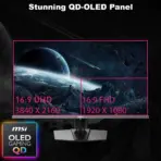 MSI MPG 322URX QD-OLED 32-inch 4K UHD 240Hz Flat Gaming Monitor – QD-OLED Panel, 0.03ms GtG, DisplayHDR True Black 400, HDMI 2.1, DP 2.1a, OLED Care 2.0, Height & Pivot Adjustable | 6 MONTHS WARRANTY - Image 2