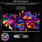 MSI MPG 322URX QD-OLED 32-inch 4K UHD 240Hz Flat Gaming Monitor – QD-OLED Panel, 0.03ms GtG, DisplayHDR True Black 400, HDMI 2.1, DP 2.1a, OLED Care 2.0, Height & Pivot Adjustable | 6 MONTHS WARRANTY - Image 7