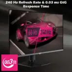 MSI MPG 272URX QD-OLED 27" UHD Gaming Monitor With 240Hz Refresh, 0.03ms Response, DisplayPort 2.1a, HDMI 2.1, OLED Care 2.0, HDR True Black 400, G-Sync Compatible , Adjustable Stand (Tilt, Swivel, Pivot, Height)  ~ 6 MONTHS WARRANTY - Image 3