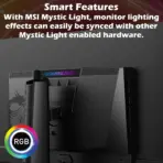 MSI MPG 272URX QD-OLED 27" UHD Gaming Monitor With 240Hz Refresh, 0.03ms Response, DisplayPort 2.1a, HDMI 2.1, OLED Care 2.0, HDR True Black 400, G-Sync Compatible , Adjustable Stand (Tilt, Swivel, Pivot, Height)  ~ 6 MONTHS WARRANTY - Image 8