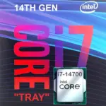 CPU Intel® Core™  i7-14700 - Core i7 14th Gen Raptor Lake 20-Core (8P+12E) 28-Threads ; LGA 1700 65W TDP ; 5.4 GHz Max Turbo Frequency ; Intel UHD Graphics 770 Processor | TRAY | 1 YEAR WARRANTY