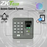 ZKTeco X7 - ID Fingerprint Access Control System With 500 Fingerprint & 500 Card Capacity, 8 Password Groups, RFID Support, Lock Interface, Alarm, Door Sensor, & Standalone Operation