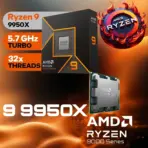 CPU AMD Ryzen 9 9950X - Ryzen 9 9000 Series Granite Ridge (Zen 5) 16-Core 4.3 GHz , 5.7 GHz Max Boost - Socket AM5 170W - Radeon Graphics Processor | BOXED 100-100001277WOF | 1 YEAR WARRANTY
