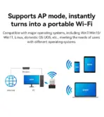 LB-Link WN351AX AX300 Wi-Fi 6 USB Dongle 300Mbps Wireless Network Adapter, High-Gain Internal Antenna, IEEE 802.11b/g/n/ax, Compatible with Windows & Android , Portable Wi-Fi AP Mode - Image 5