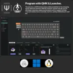 Keychron SPECIAL EDITION K2 HE Wireless 75% Magnetic Switch Keyboard With Gateron Double-Rail Nebula Switches, Dynamic Trigger, Analog Mode, Rapid 1000Hz Polling, Hot-Swappable & Rosewood Frame , Additional Keycaps for Windows/macOS/Linux | K2H-F1 - Image 10