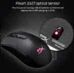 HyperX Pulsefire Core Gaming Mouse With Pixart 3327 Sensor, 6200 DPI, Macro Customization, 7 Programmable Buttons, RGB Lighting, 20M Click Durability, USB Wired Symmetrical Design | 4P4F8AA BLACK  - Image 3