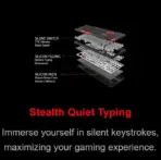 BLOODY AT98 Alpha Optical Gaming Keyboard, 98-Key Compact, Linear Switch, 1000Hz / 1ms, 100M Keystrokes, Adjustable 0.8–3.0mm Actuation, PBT Keycaps, 7 RGB Backlit Effects | BLOODY RED - Image 6