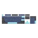 MARVO KP-01 Dark Blue Black Cyan Keycap Set | PBT Double Injection | OEM Height 12mm | 104 Keys + 20 Supplementary | Stepped Layout | Fits Multiple Keyboard Sizes - Image 3