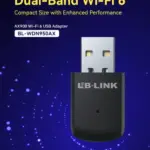 LB-Link 950AX Mini USB Dongle WiFi 6 AX900 Adapter, Dual-Band 2.4GHz & 5GHz, 900Mbps Speed, MU-MIMO, WEP/WPA/WPA2 Security, Driver-Free for Windows | WDN950AX