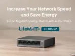 TP-Link 5-Port Gigabit Desktop Switch with 4-Port PoE+, up to 10 Gbps switching capacity, 65 W PoE Budget up to 250 m Transmission, desktop or wall-mounting design, Plug and play, metal case(LS105GP)