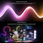 DeepCool EA160 ARGB PC Light Strip With 96 SMD3535 LEDs, 1600mm Flexible Silicone Body, Translucent Diffuser, 3M Mounting Clips, And Motherboard Sync Support | WHITE - Image 3