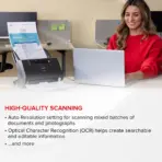 Canon imageFORMULA DR-M160II Desktop Sheet Fed Scanner With 120ipm Duplex Scanning, 75-Sheet ADF, 600dpi Optical Resolution, USB 2.0 Interface, Windows & Mac Compatible | DR-M160II - Image 8