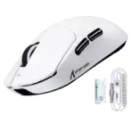 ATTACK SHARK X8 Ultra 8KHz Wireless Gaming Mouse 55g with PAW3950MAX Sensor, 42,000 DPI, Tri-Mode Connectivity & C06ULTRA 8K LED Cable – White - Image 9