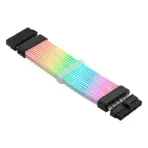 ASIAHORSE 24-Pin ARGB Extension Cable Black – 18AWG Sleeved, Dual LED Module, 60 Addressable LEDs, 5V 3-Pin A-RGB, 260mm Length, ATX PSU Cable for AURA Sync - Image 5