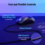 ASUS ROG Harpe Mini Core 52g Wired Gaming Mouse With 12,000 DPI Optical Sensor, ROG Micro Switch II, Push-Fit Switch Sockets, PTFE Feet, 1000 Hz Polling Rate | BLACK  - Image 5