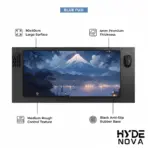 HYDE NOVA " BLUE FUJI " Extended Mousepad , 900mm x 400mm  , Medium-Rough Texture Upper Surface , Rugged Rubber Anti-slip Backing , 4mm Thickness   - Image 2