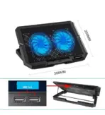 X3 Laptop Cooler – Dual 140mm Silent Fans, RGB Lights, 8-Level Adjustable Stand, USB-Powered, Ultra-Thin Design, 356×259×28mm, Plastic & Metal - Image 2