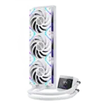 SEGOTEP MU360 Liquid Cooler White 360mm AIO with 2.4-inch IPS Digital Display, Modular ARGB Fans, EPDM Tubing, 9-Pole Pump, <320W TDP Support for Intel and AMD Platforms - Image 2