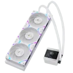 SEGOTEP MU360 Liquid Cooler White 360mm AIO with 2.4-inch IPS Digital Display, Modular ARGB Fans, EPDM Tubing, 9-Pole Pump, <320W TDP Support for Intel and AMD Platforms - Image 6
