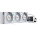 SEGOTEP MU360 Liquid Cooler White 360mm AIO with 2.4-inch IPS Digital Display, Modular ARGB Fans, EPDM Tubing, 9-Pole Pump, <320W TDP Support for Intel and AMD Platforms - Image 7
