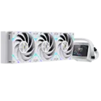 SEGOTEP MU360 Liquid Cooler White 360mm AIO with 2.4-inch IPS Digital Display, Modular ARGB Fans, EPDM Tubing, 9-Pole Pump, <320W TDP Support for Intel and AMD Platforms - Image 8