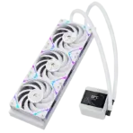 SEGOTEP MU360 Liquid Cooler White 360mm AIO with 2.4-inch IPS Digital Display, Modular ARGB Fans, EPDM Tubing, 9-Pole Pump, <320W TDP Support for Intel and AMD Platforms - Image 9