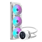 ASIAHORSE 360mm ARGB Liquid Cooler with LCD Display – 3x120mm PWM Fans, 2.8" IPS Screen, Copper Cold Plate, 65CFM, Intel & AMD Compatible, White - Image 2