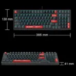 BLOODY AT98 Alpha Optical Gaming Keyboard, 98-Key Compact, Linear Switch, 1000Hz / 1ms, 100M Keystrokes, Adjustable 0.8–3.0mm Actuation, PBT Keycaps, 7 RGB Backlit Effects | BLOODY RED - Image 9