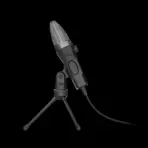 BLOODY GM20 Wired Gaming Microphone – Cardioid Condenser Mic with Pop Filter, Mute Button, Volume Control, Tripod Stand, 16-Bit/48kHz, USB – Black - Image 2