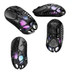 GravaStar Mercury X Wireless Gaming Mouse 49g , Magnesium Alloy, PAW 3950 Sensor 32,000 DPI , 1000Hz Polling Rate, Tri-Mode Connectivity, 5 Programmable Buttons, RGB Lighting , Web-Based Software | Galaxy Black - Image 10