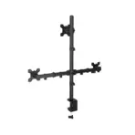 NB M053 Triple Monitor Desk Mount | Fits 17”-27” | 360° Rotation | 3 Arms | VESA 75x75 / 100x100 | Heavy Base | Tilt | Portrait Mode | Foldable Arm - Image 3