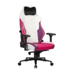 APEX SEAT TOKYO-GT Gaming Chair : Pro Racing Throne With Leather+Velvet+Suede Shell , 4D Armrest ,  Frog Mechanism & Class-4 Gas Lift , 90–141° Recline, 160 Kgs Max , Lumbar Pillow and Magnetic Headrest Included | WHITE & MAGENTA VARIANTS ~ AP-2108R - Image 23