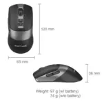 A4TECH FG50 Plus 2.4GHz Wireless Mouse, 3200 DPI, 7 Buttons, Optical Sensor 10–15m Range, 16-In-One Gesture, 4-Way Smart Wheel, Nano Receiver, Windows 10/11 - Image 4