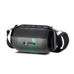 KISONLI LED-904 Wireless Bluetooth Mini Portable Speaker 5W Output, 1200mAh Battery, LED Lighting, FM Radio, USB/TF/AUX, TWS 1+1, Black - Image 2