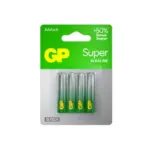 Super Alkaline AAA 4-Pack 1.5V Batteries – 50% More Power, Leak-Proof, Long-Lasting for Remotes, Flashlights, Toys, Clocks & More – High-Performance Everyday Use