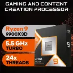 CPU AMD Ryzen™ 9 9900X3D 12-Core Granite Ridge Zen 5 9000 Series Processor With 5.5 GHz Boost, PCIe 5.0 DDR5 Support, Socket AM5 , AMD EXPO™ Memory Overclocking , AMD Radeon Graphics | BOXED | 1 YEAR WARRANTY - Image 3